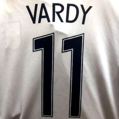 子供用 K016 17 イングランド 白 VARDY*11 ヴァーディ ゲームシャツ